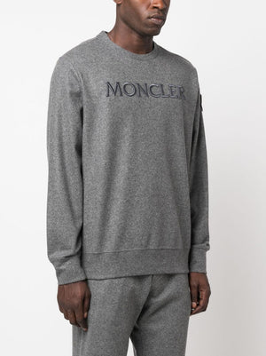 MONCLER Men's FW23 987 Sweatshirt in Base Fabric of 25% Polyamide/Nylon and 75% Virgin Wool