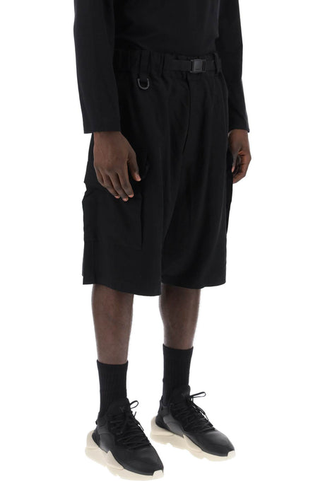 Y-3 Black LYOCELL Shorts for Men in SS24