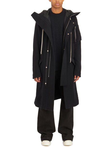 RICK OWENS MegaParka Black Wool Jacket Size 48
