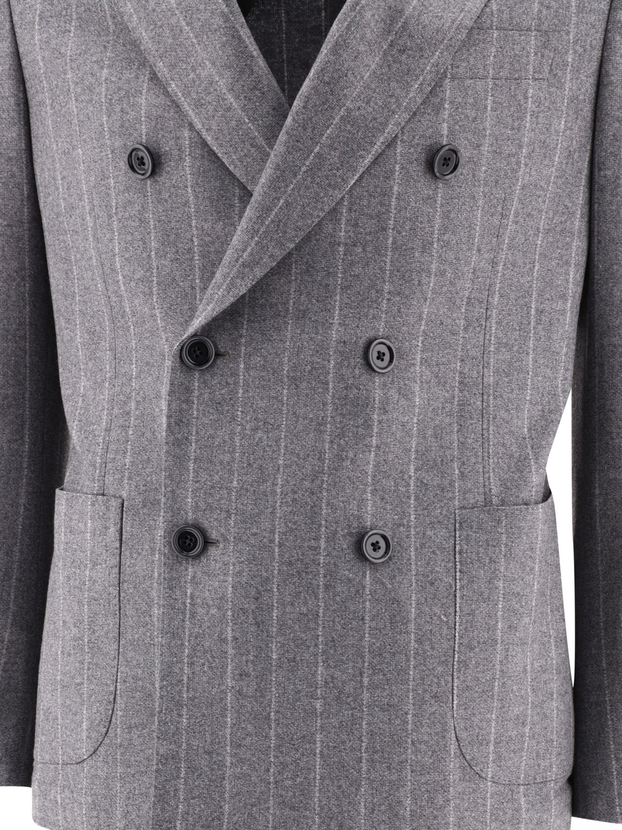 灰色鬆釘西裝-男裝款式, 雙排扣
