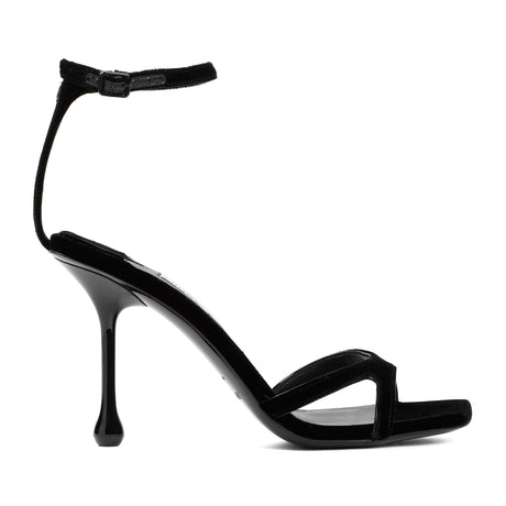 Sandals cao 9.5cm màu đen sang trọng cho phụ nữ trong bộ sưu tập SS24