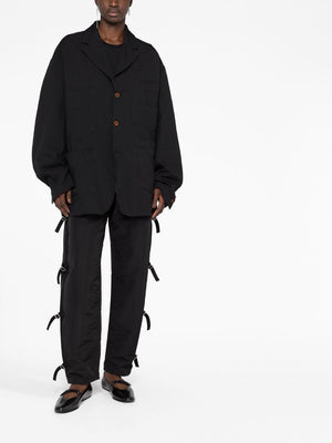 COMME DES GARÇONS Classic Black Single-Breasted Wool Jacket for Men