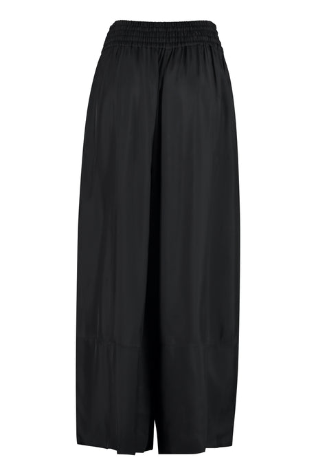 JIL SANDER High-Waist Wide-Leg Trousers for Women in Black - SS23 Collection