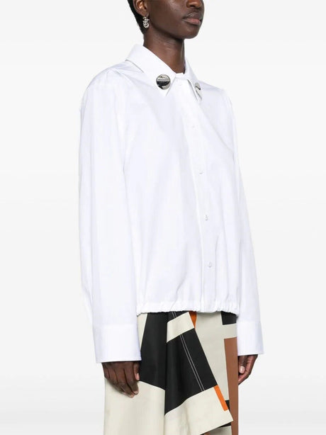JIL SANDER White Long Sleeve Shirt for Women - SS24 Collection