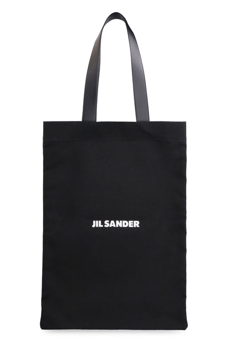 JIL SANDER Stylish Black Canvas Tote Handbag for Women