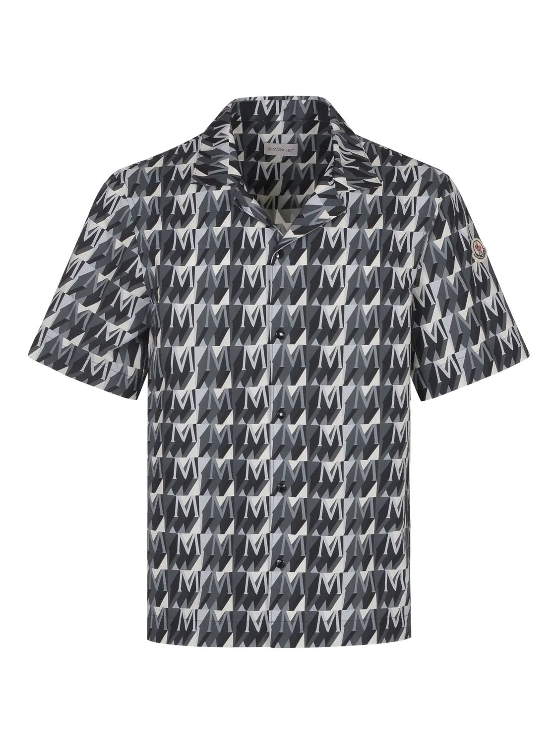 MONCLER Black Cotton Shirts for Men - Summer 2024 Collection