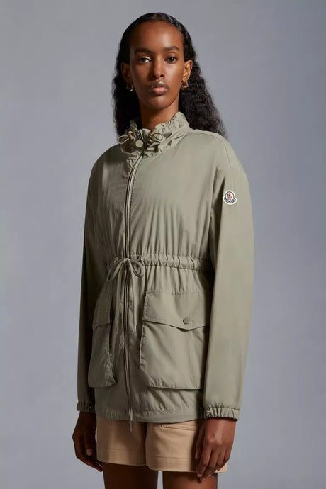 MONCLER Grey Short Parka Jacket for Women - Spring/Summer 2024