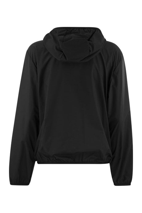 MONCLER Black Technical Fabric Hooded Jacket for Women