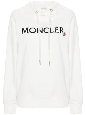 MONCLER Blue Embroidered Logo Hoodie for Women - SS24 Collection
