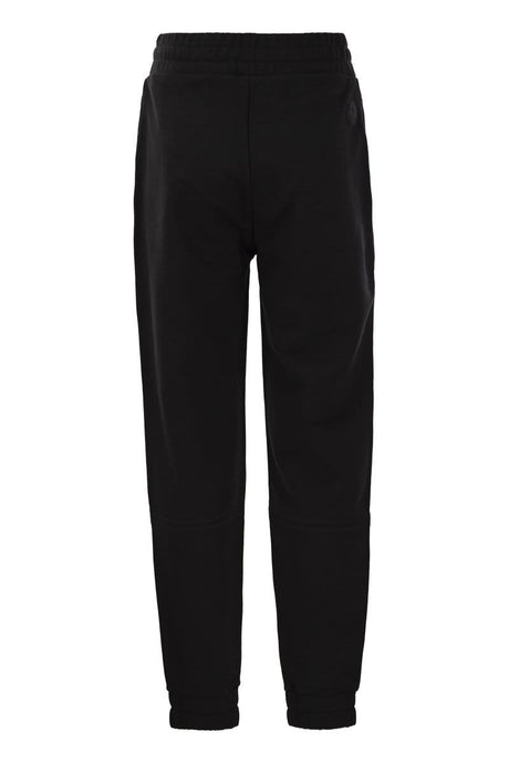 MONCLER Embroidered Logo Sports Trousers in Black for Women - SS24