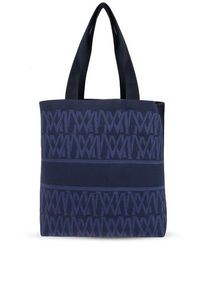 MONCLER Stylish Knit Tote Bag in Medium Blue for Men - SS24 Collection
