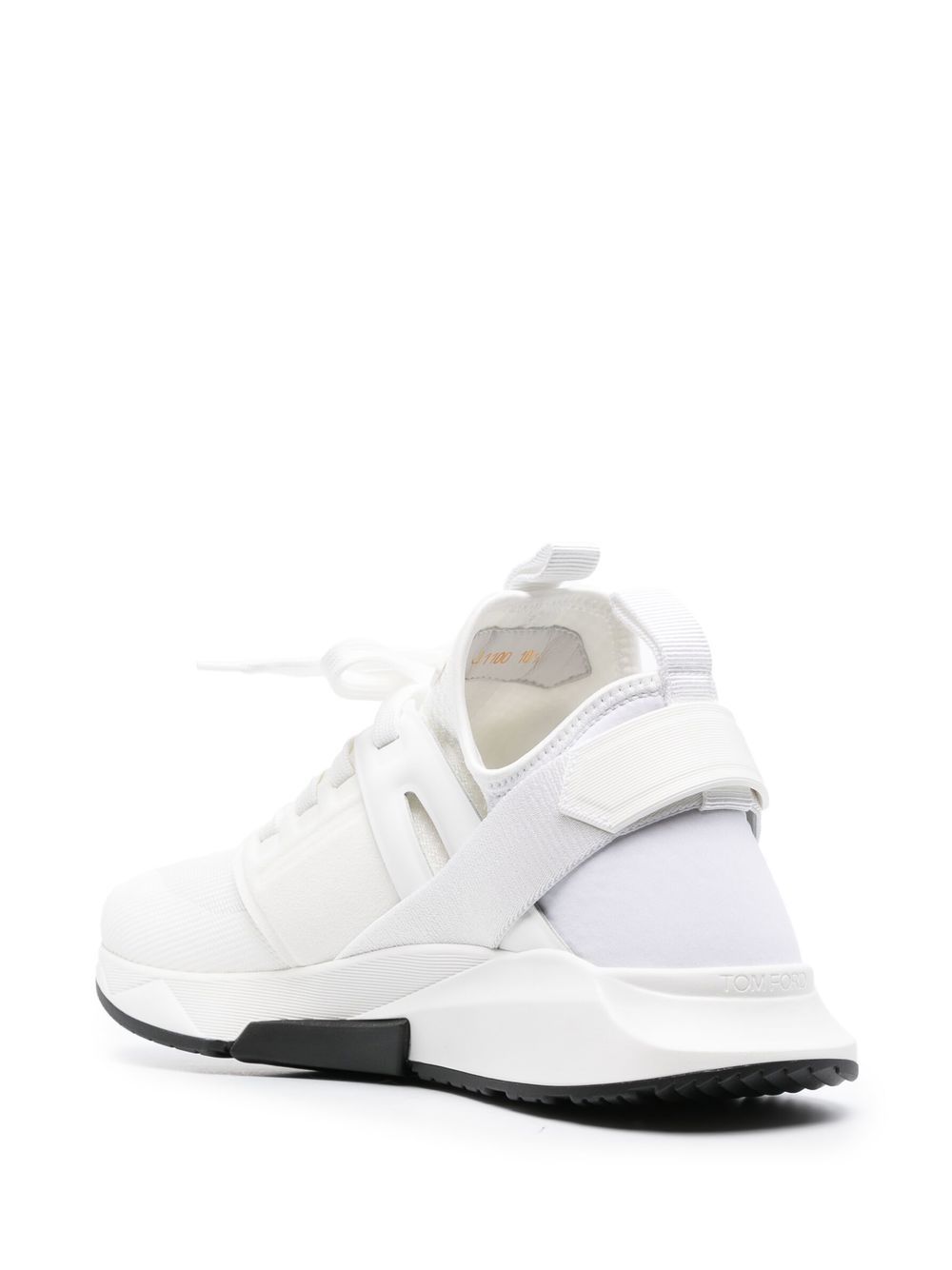 TOM FORD Men's White Neoprene and Suede Lace-Up Sneaker for FW23