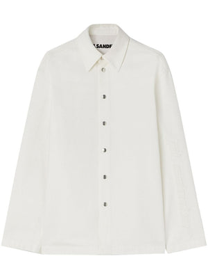 JIL SANDER Organic Cotton Denim Shirt for Men in White