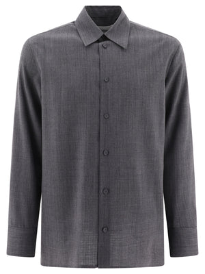 男士羊毛衬衫 灰色 - 2024秋冬系列