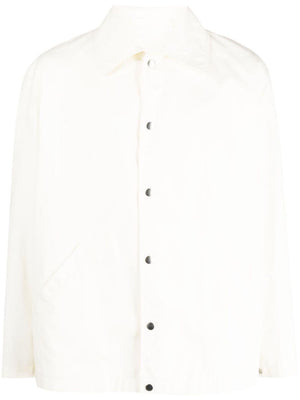 メンズボーンホワイトロゴプリントコットンシャツジャケットFW23