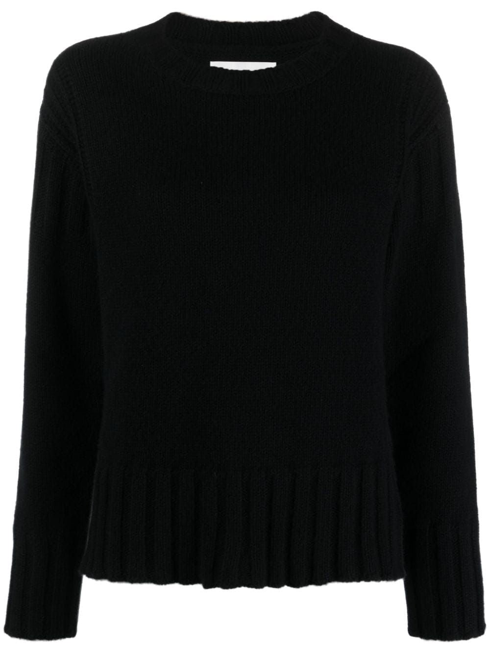 俐落時尚的黑色網紋羊毛衫 - FW23系列
