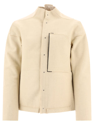 ACRONYM Men's White Wool Jacket with Windproof and Water Repellent Features for FW23
