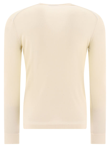 TOM FORD Luxurious Beige Lyocell Blend Buttoned T-Shirt