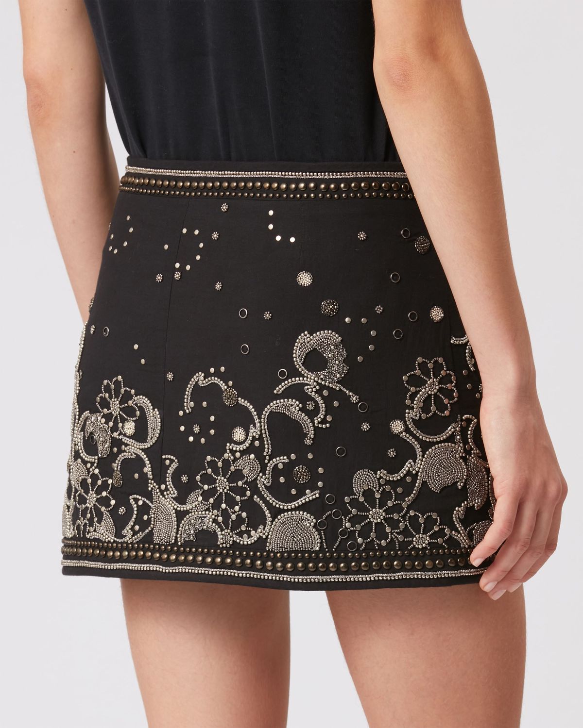 ISABEL MARANT Black Cotton Miniskirt for Women