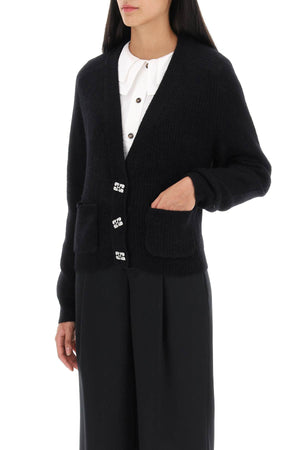 Áo len dài tay phối luồng đen cho nữ - SS24