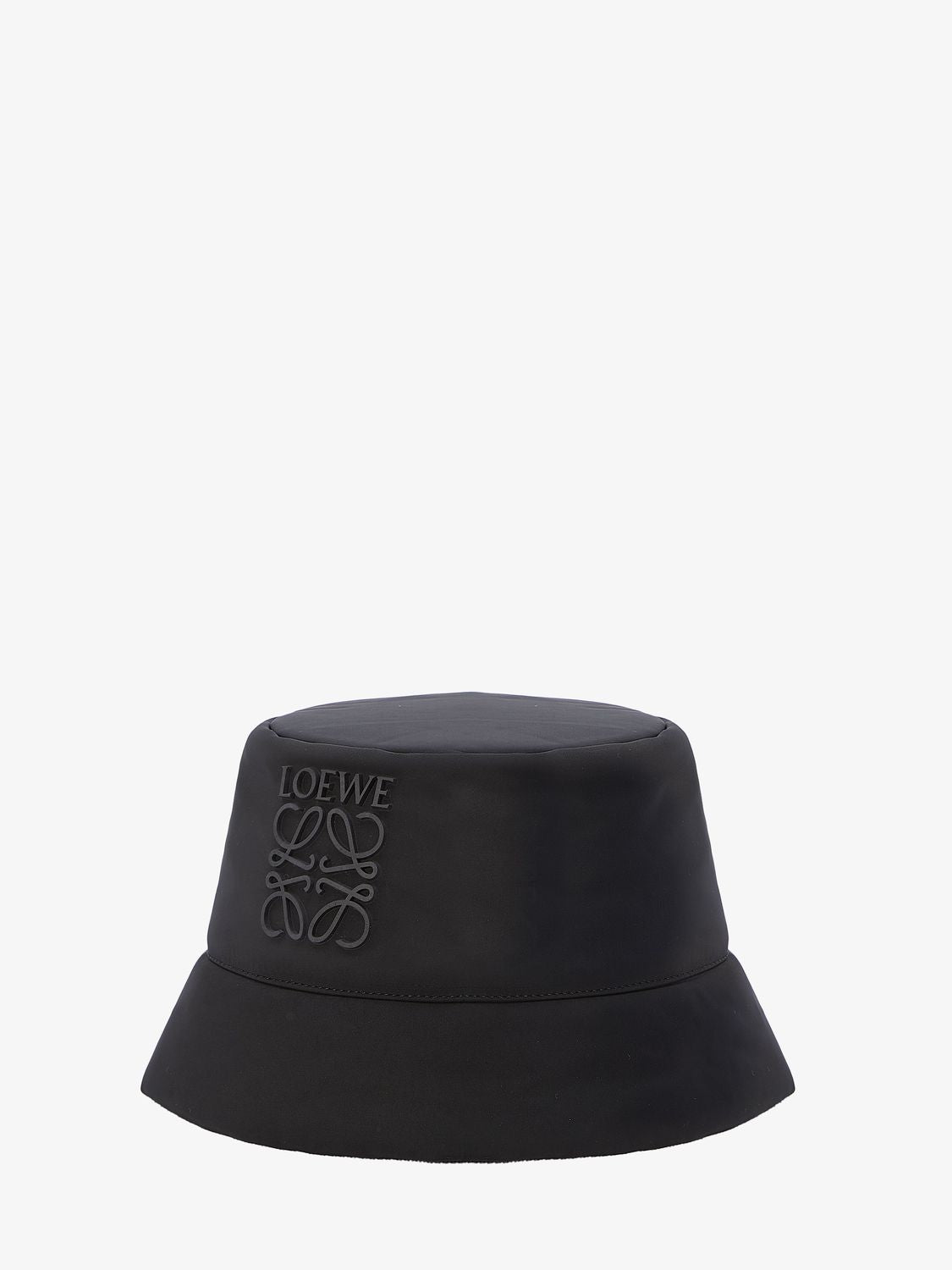 黑色尼龍泡沫桶帽 - 高端奢侈設計師的品牌和商標