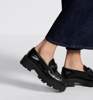 DIOR Fashion Forward Black Platform Loafers for Women
