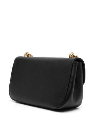 Timeless Black Leather Shoulder Handbag