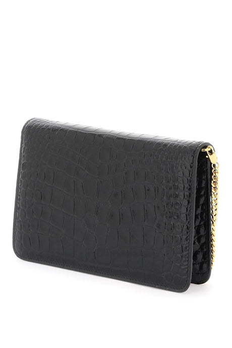 The Whitney Shoulder Bag for Women in Crocodile Print Leather