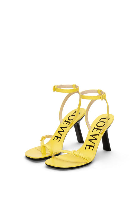 Petals Stiletto Sandal 90 in AC.Yellow for SS23