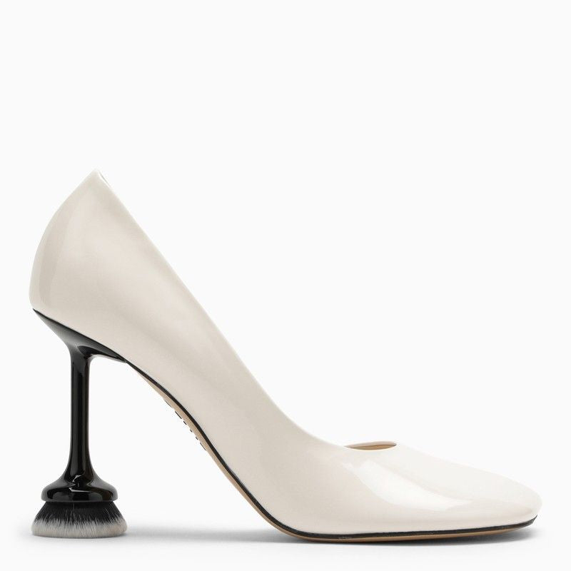 LOEWE Petite White D'orsay Pumps for Women - SS24 Collection
