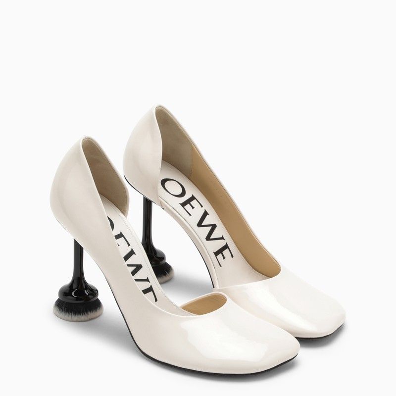 女士白色D'orsay高跟鞋 - 2024春夏系列