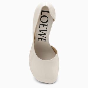 LOEWE Petite White D'orsay Pumps for Women - SS24 Collection