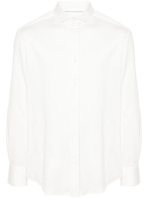 BRUNELLO CUCINELLI Men's White Cotton Shirt for SS24