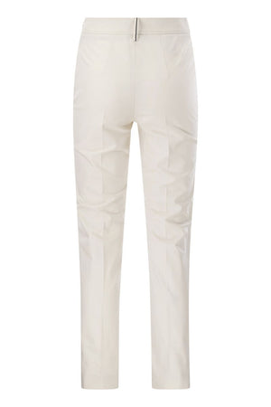 SS24白色棉布卡布里褲長3分多螢光項鍊女士款