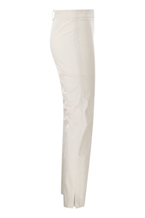 SS24白色棉布卡布里褲長3分多螢光項鍊女士款