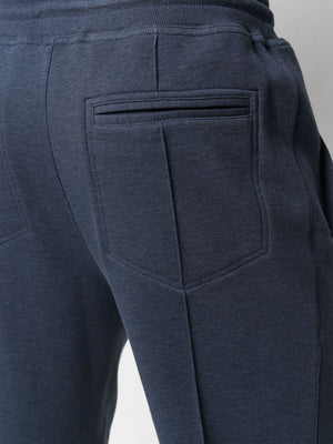 男士海军蓝束腰运动长裤 - SS24系列
