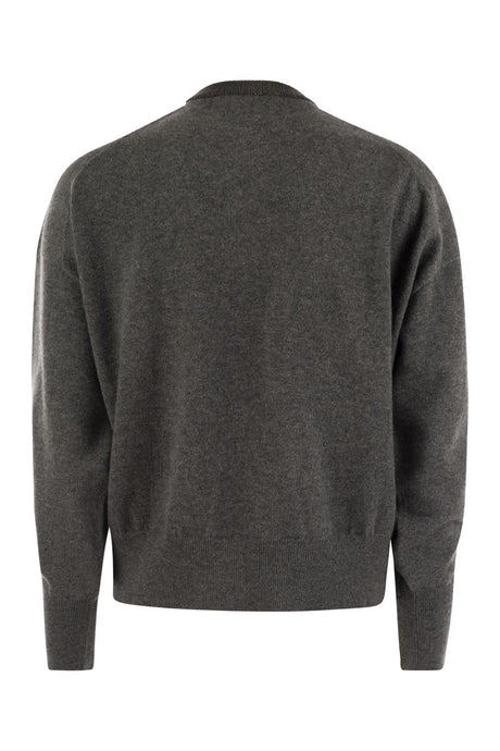 BRUNELLO CUCINELLI Luxury Cashmere Sweater with Sparkling Necklace Detail