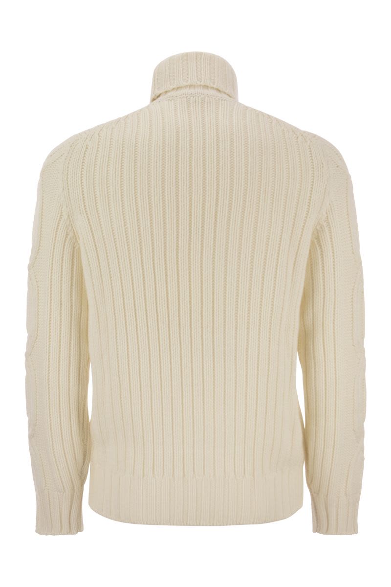Cashmere Braided Turtleneck Sweater for Men - FW23 Collection