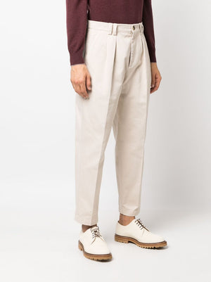 BRUNELLO CUCINELLI Men's Relaxed Fit Cotton Trousers