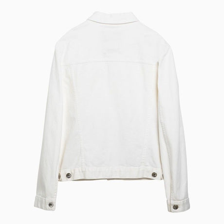 BRUNELLO CUCINELLI Classic White Denim Jacket for Men - SS24 Collection