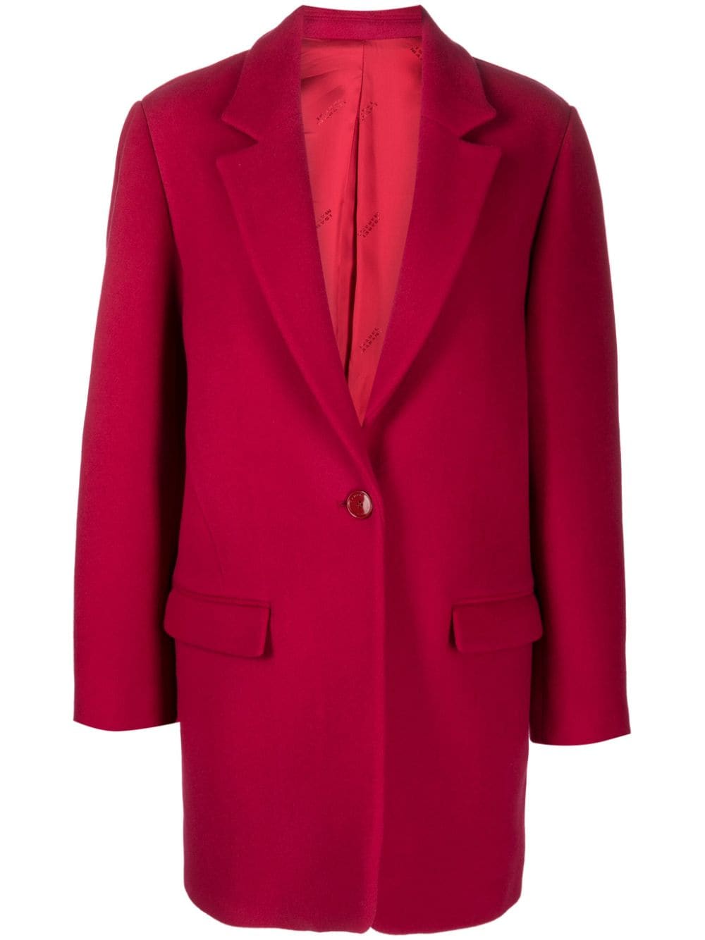 ISABEL MARANT Raspberry Pink Wool-Cashmere Blend Jacket - Women's Outerwear