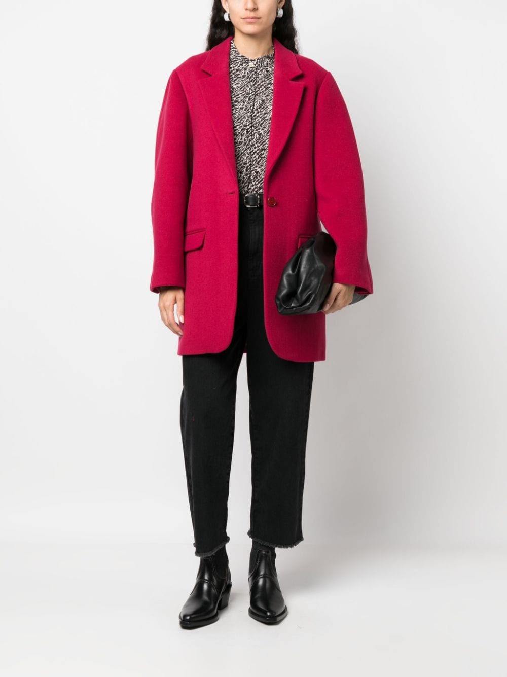 高級なフリーズベリー・ピンクのウール・カシミアの女性用ジャケット