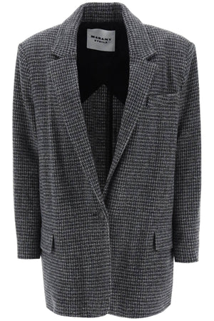 ISABEL MARANT ETOILE Grey Wool Winter Jacket for Women - Isabel Marant Cikaito FW23