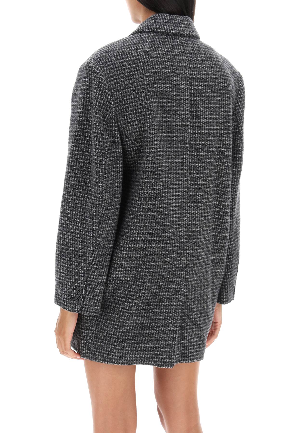 ISABEL MARANT ETOILE Grey Wool Winter Jacket for Women - Isabel Marant Cikaito FW23