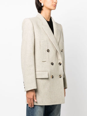 雙排釦羊毛混紡米蘭吉克女士西裝外套-FW23系列