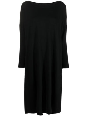 Flared Knit Dress - Oversized Wool Short Dress for Women