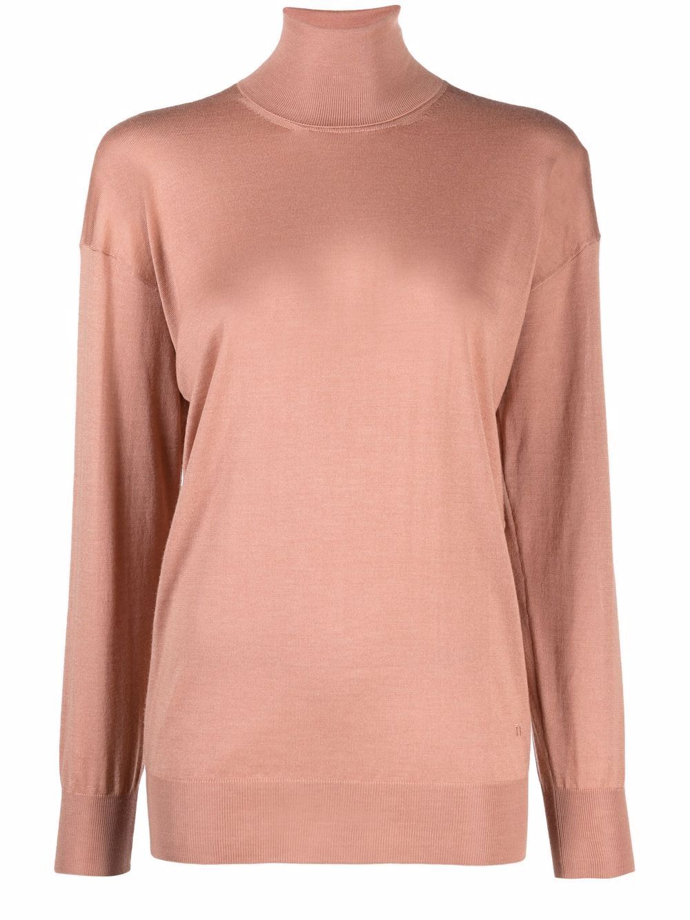 TOM FORD Beige Ribbed Turtleneck Sweater for Women - FW21 Collection