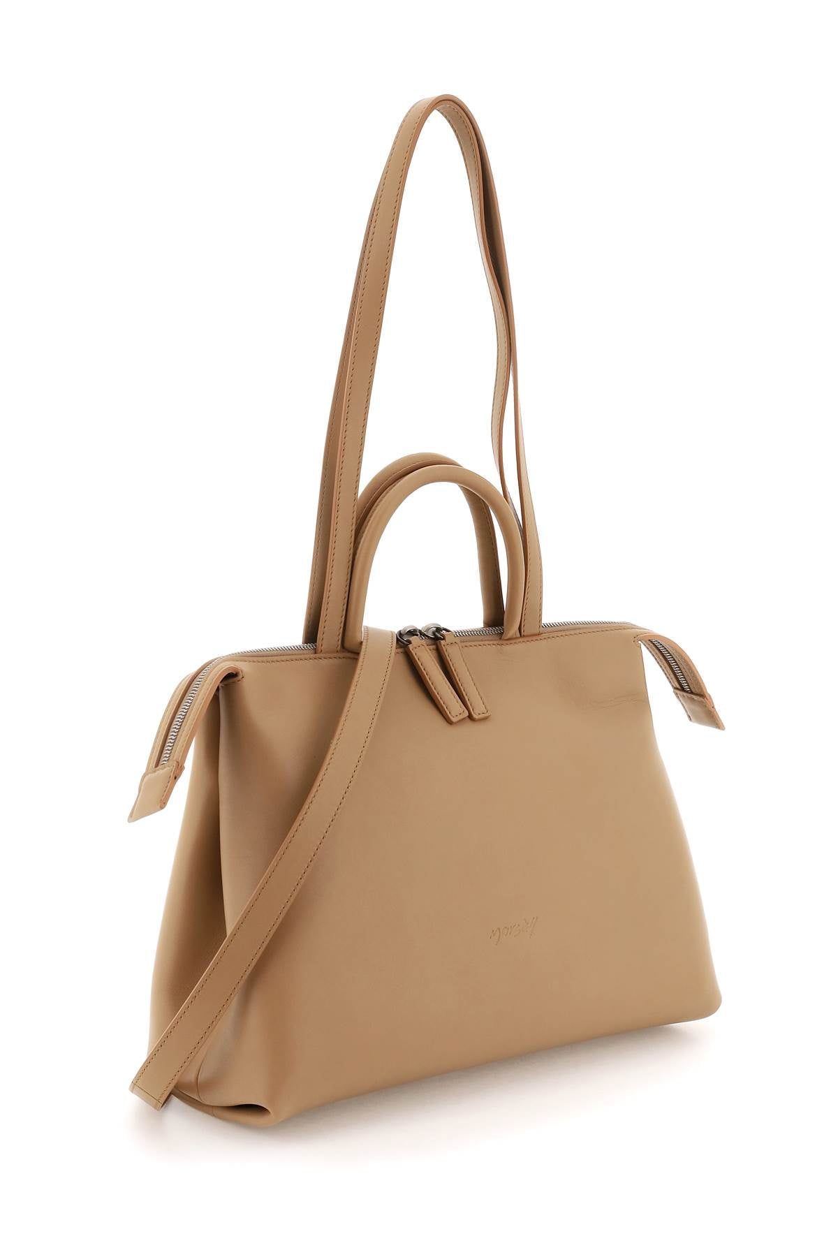 4 Dritta Leather Shoulder Handbag - Brown