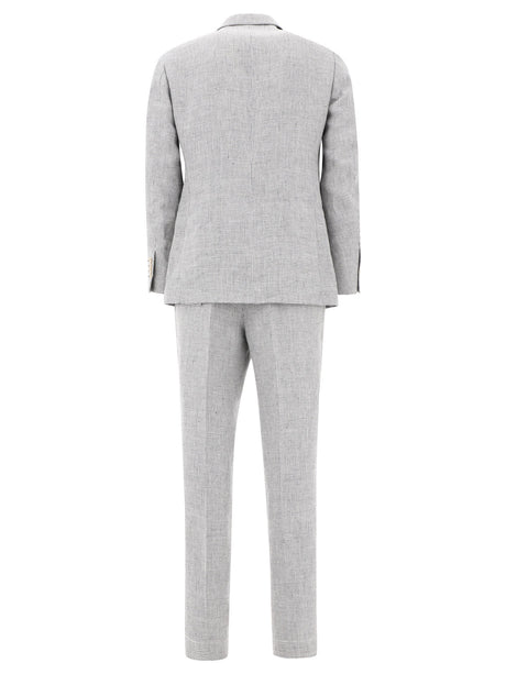 BRUNELLO CUCINELLI Men's Linen Suit - Gray
