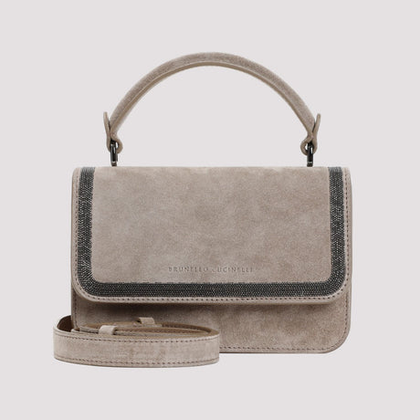 BRUNELLO CUCINELLI Contemporary Suede Handbag for Women - Elegant and Refined